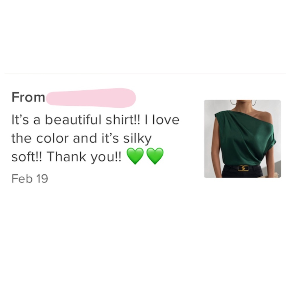 Army Green Satin Draped Asymmetrical Blouse Top Off One Shoulder - Picture 13 of 13